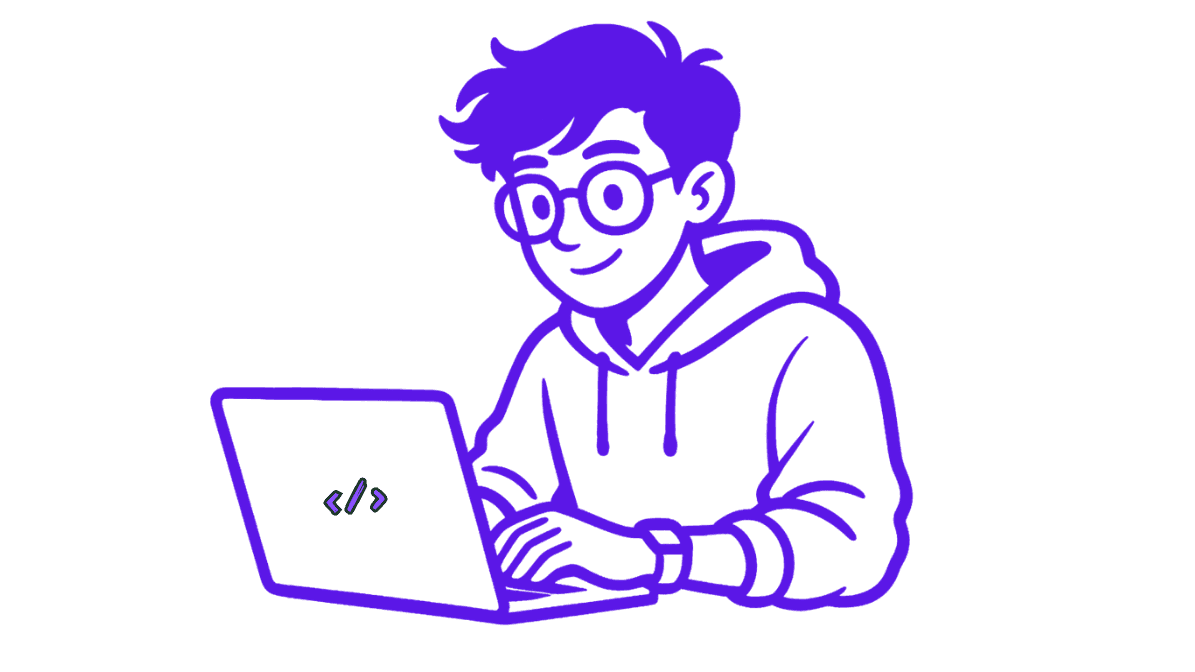 Developer at a laptop